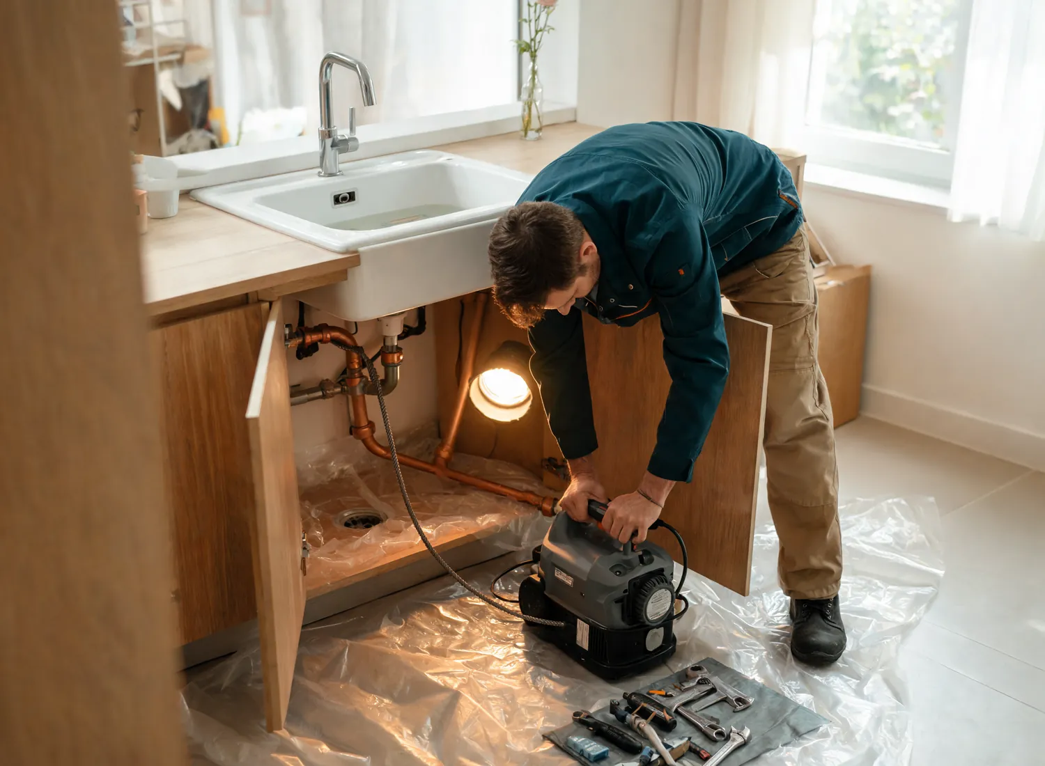 Drain clearing and inspection